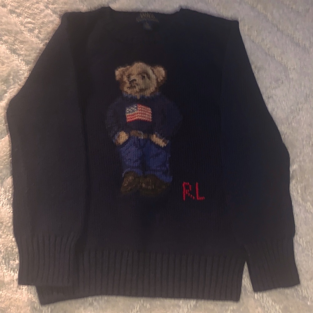Size 6 Ralph Lauren timeless children’s sweater navy blue